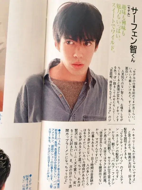 サーフェン智の若い頃のモデル時代の画像