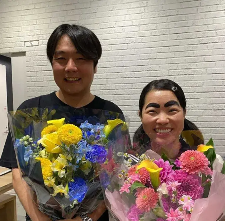 石崎史郎と妻のイモトアヤコのツーショット